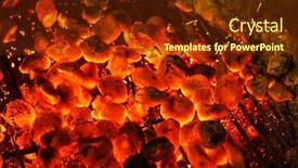  Presentation with bbq - Slide set with fireplace-before-a-bbq-texture background and a tawny brown colored foreground