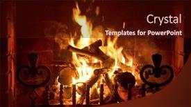  Presentation with dark night - PPT layouts featuring fireplace-fire-flame-background-flame background and a wine colored foreground