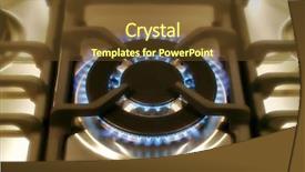  Presentation with close up shot - Theme with fireplace flames - close up shot of ingle background and a tawny brown colored foreground