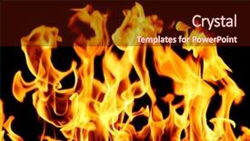  Presentation with fire on a black - Amazing theme having fireplace flames - fire flame close up backdrop and a wine colored foreground