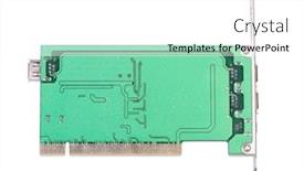  Presentation with controller - Cool new presentation design with firewire-1394-pci-controller-card backdrop and a white colored foreground