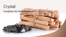  Presentation with coal - Cool new slides with firewood and heap of coal backdrop and a  colored foreground