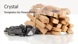  Presentation with coal - Amazing PPT theme having old abandoned room and light from a window backdrop and a ocean colored foreground