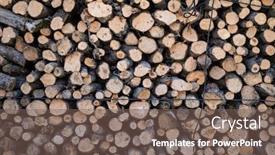  Presentation with wood texture - Theme enhanced with firewood-storage-concept-natural-sawn background and a violet colored foreground