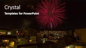  Presentation with firework - Presentation enhanced with firework-in-the-night-la background and a black colored foreground