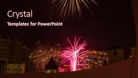  Presentation with firework - Amazing presentation having firework-in-the-night-la backdrop and a wine colored foreground