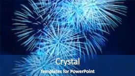  Presentation with firework - Theme featuring firework background and a ocean colored foreground