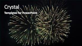  Presentation with firework - PPT theme consisting of firework background and a black colored foreground