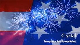  Presentation with american flag - Audience pleasing presentation design consisting of independence day background 4th - fireworks against the backdrop backdrop and a royal blue colored foreground