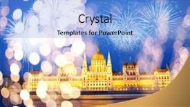  Presentation with fireworks on chinese new year - Cool new slides with fireworks around hungarian parliament- new backdrop and a light blue colored foreground