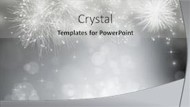  Presentation with fireworks - Audience pleasing slide set consisting of fireworks at new year and copy space backdrop and a light gray colored foreground