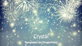  Presentation with new year - Presentation design with fireworks at new year background and a gray colored foreground