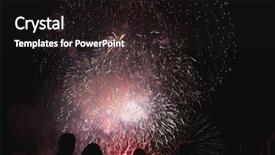  Presentation with fireworks - Amazing presentation design having fireworks at night backdrop and a black colored foreground