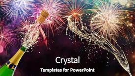  Presentation with fireworks - Colorful slide set enhanced with fireworks background celebration concept free backdrop and a black colored foreground