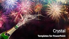  Presentation with fireworks - Slide set featuring fireworks background celebration concept free background and a black colored foreground