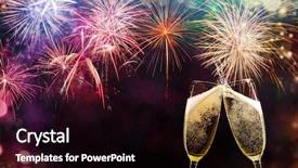  Presentation with fireworks - Amazing slide set having fireworks background celebration concept free backdrop and a black colored foreground