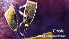  Presentation with fireworks - Audience pleasing PPT theme consisting of fireworks background celebration concept free backdrop and a wine colored foreground
