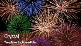  Presentation with firework - Amazing slides having fireworks collection backdrop and a  colored foreground