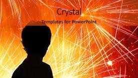  Presentation with corporate community impact celebration - Presentation with fireworks display - celebration background and a gold colored foreground