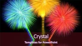  Presentation with firework - Slides with fireworks display - firework on dark background and a tawny brown colored foreground