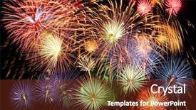  Presentation with final - Beautiful theme featuring fireworks display in grand finale backdrop and a tawny brown colored foreground