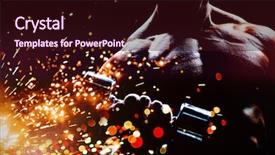  Presentation with sparkle - Theme having fireworks free - concentrated bodybuilder lifting dumbbell background and a wine colored foreground