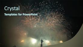  Presentation with romania - Cool new presentation theme with fireworks-in-cluj-napoca-romania backdrop and a wine colored foreground