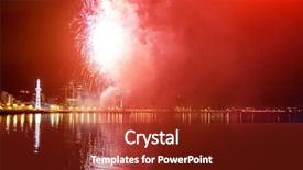  Presentation with sky day and night - PPT theme having fireworks in the night sky background and a tawny brown colored foreground