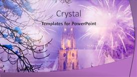  Presentation with new year - Cool new slide set with fireworks-over-cluj-napoca-new backdrop and a light blue colored foreground