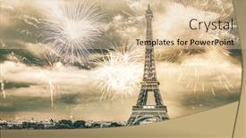  Presentation with eiffel tower - Beautiful slide deck featuring fireworks-over-eiffel-tower-new backdrop and a lemonade colored foreground