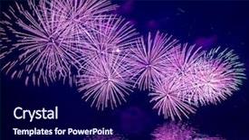  Presentation with salt water fish - Audience pleasing presentation theme consisting of fireworks salute and its reflection backdrop and a navy blue colored foreground