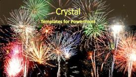  Presentation with fireworks - Colorful presentation theme enhanced with fireworks the grand finale backdrop and a tawny brown colored foreground