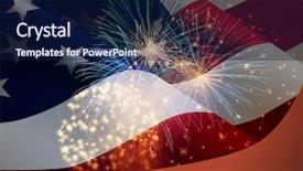  Presentation with republic day - Colorful slide deck enhanced with fireworks over united states flag backdrop and a navy blue colored foreground