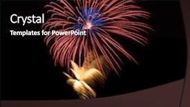  Presentation with fireworks - Cool new slides with fireworks backdrop and a black colored foreground