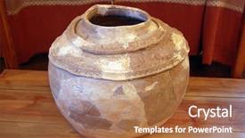  Presentation with old - Amazing slides having firm culture - old slavonic jug backdrop and a  colored foreground