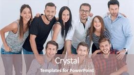  Presentation with creative - Colorful theme enhanced with firm culture - portrait of creative business team backdrop and a coral colored foreground