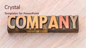  Presentation with company - Cool new slide deck with firm party - company word abstract in vintage backdrop and a lemonade colored foreground