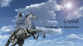  Presentation with peter - Beautiful presentation theme featuring first - st petersburg russia backdrop and a teal colored foreground