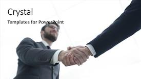  Presentation with business success and the bible - PPT theme featuring customer first - success concept in business background and a white colored foreground