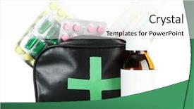  Presentation with aid - PPT theme consisting of  background and a  colored foreground