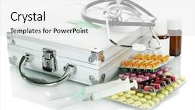  Presentation with first aid - Audience pleasing theme consisting of first aid box isolated backdrop and a white colored foreground