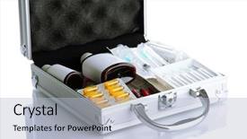  Presentation with first aid - Amazing presentation theme having first aid box isolated backdrop and a light blue colored foreground