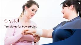  Presentation with first aid - PPT theme featuring first aid course learning background and a lemonade colored foreground