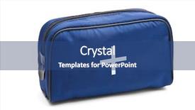  Presentation with first aid kit - Amazing presentation having first aid kit isolated backdrop and a ocean colored foreground