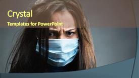  Presentation with women - Beautiful PPT layouts featuring first aid wallpaper - women weared gauze bandage backdrop and a tawny brown colored foreground