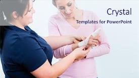  Presentation with wound healing first aid - Colorful presentation design enhanced with first aiders learning application backdrop and a sky blue colored foreground