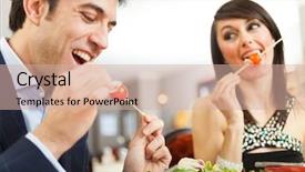  Presentation with dinner - Amazing presentation design having first anniversary - couple having dinner backdrop and a  colored foreground