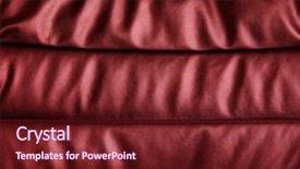  Presentation with red leather cricket ball hitting - Theme enhanced with first class - burgundy red leather upholstery background and a tawny brown colored foreground