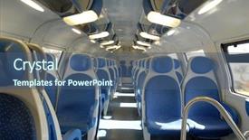  Presentation with life inside a cell and its organelles - Beautiful PPT theme featuring inside view from a train backdrop and a ocean colored foreground