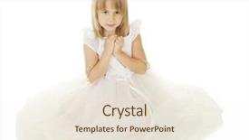  Presentation with first communion - Presentation theme enhanced with first communion - beautiful little girl sitting background and a sky blue colored foreground